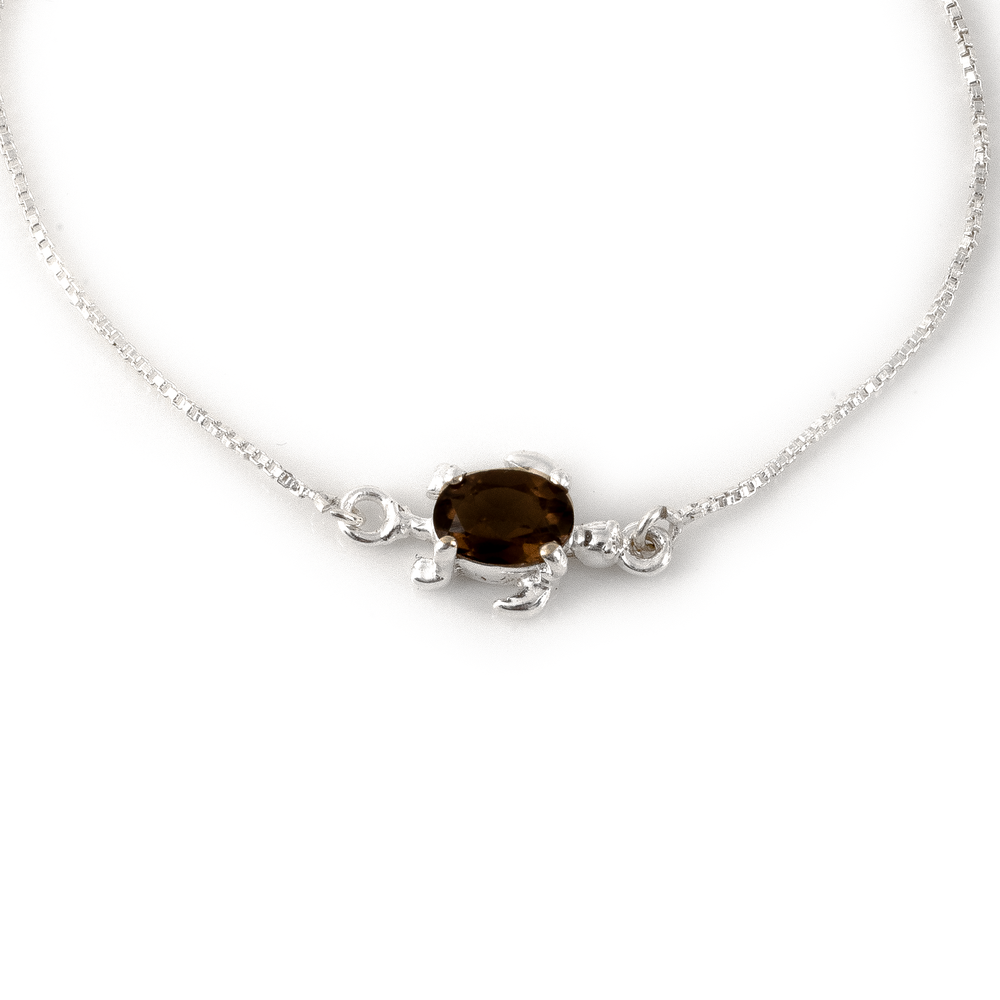 Turtle Bracelet - Smokey Quartz